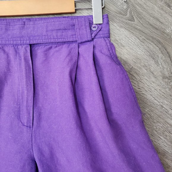 Cimone * Vintage Pleated High Waist Mom Shorts 10 - Picture 3 of 7